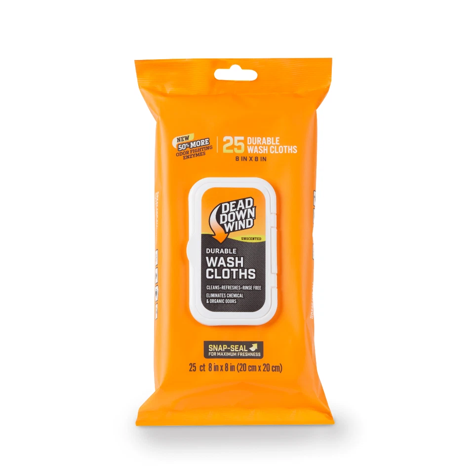 Dead Down Wind Durable Wash Cloths! field wipes scent control bow hunting - Image 1 of 1