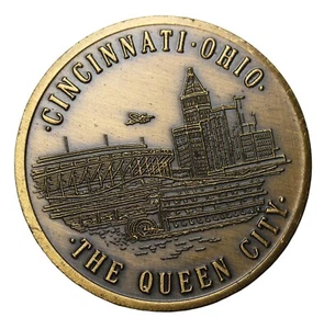 1980 Cincinnati Ohio American Blind Bowler Association Medal Bronze Braille - Picture 1 of 2