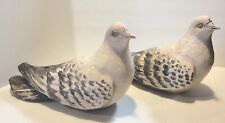 Vintage Mid Century Modern Mcm Italian Art Pottery Bird Figures Doves Or Pigeon