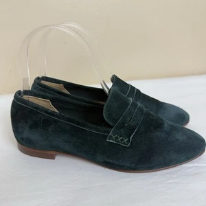 Margaux The Penny Loafer Womens Size 36 Green Casual Classic Suede Flats Shoes - Picture 1 of 10
