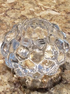 Candelabro votivo Orrefors cristal pesado frambuesa Suecia 4,5" nuevo con etiquetas - Imagen 1 de 5