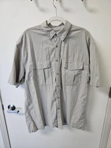 Camisa con botones de manga corta de algodón a cuadros verde claro XL Simms Fishing para hombre - Imagen 1 de 9