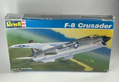 1989 Revell F-8 Crusader 4070 Navy Carrier 1:100 Jet Kit Vintage NEW Sealed - Image 1 of 3