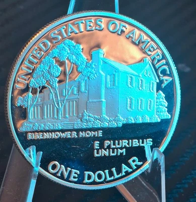 GORGEOUS GEM BU Eisenhower Centennial Silver Dollar Proof Commemorative - #16 - Image 1 of 4