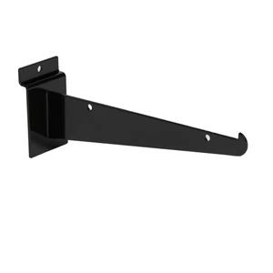 SSWBasics Soporte de estante negro de 8 pulgadas para Slatwall - Paquete de 10 - Imagen 1 de 2