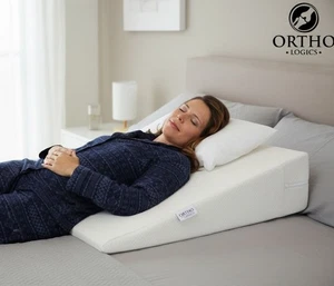 Orthologics LARGE Bed Wedge Raised Pillow Acid Reflux GERD Memory Foam Back OL9 - Picture 1 of 7