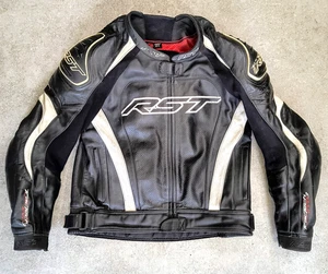 RST Tractech EVO 3 Armoured Leather Motorcycle Jacket Mens M/L UK44 - Picture 1 of 21