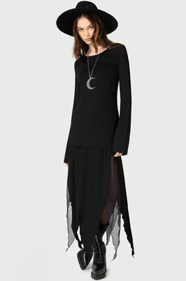 KILLSTAR Long Sleeve Black Echoed Darkness Tunic - Image 1 of 4