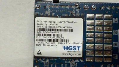 HGST 4TB PCIE NVME TARJETA SSD HUSPR3232AHP301 95000-02091-AT81DA Alto Perfil Foto 1 de 3