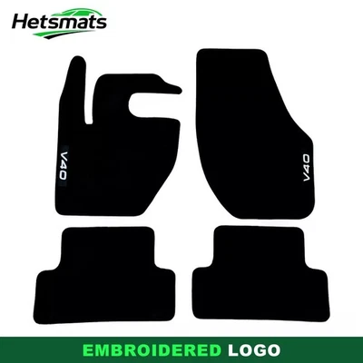 Alfombrillas de terciopelo negras personalizadas para Volvo V40 2013-2019 Foto 1 de 4
