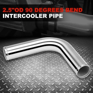 90 Degree 2.5 inch Aluminum Intercooler AIr Intake Pipe Piping Tube Turbo Custom - Bild 1 von 5