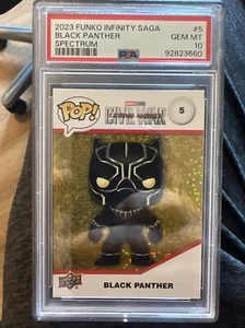 2023 Upper Deck Funko POP 3 Marvel GOLD GLITTER SPECTRUM. PSA 10 - Picture 1 of 2