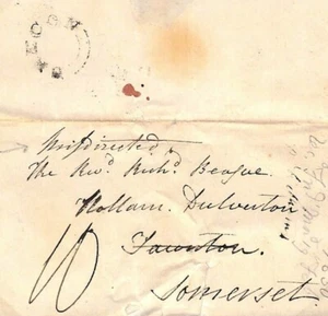 GB WALES Cover BRECON 1830 Hollam *Misdirected* Taunton Som {samwells}B67 - Picture 1 of 9