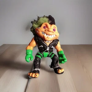 VTG Heavy Metal Punk Battle Troll 90s Figure 1992 Hasbro black & Green Hair - Picture 1 of 4