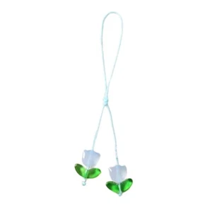 Alloy Acrylic Phone Charm Tulips Pendant Phone Lanyard Flower Keyring Accessory - Zdjęcie 1 z 8