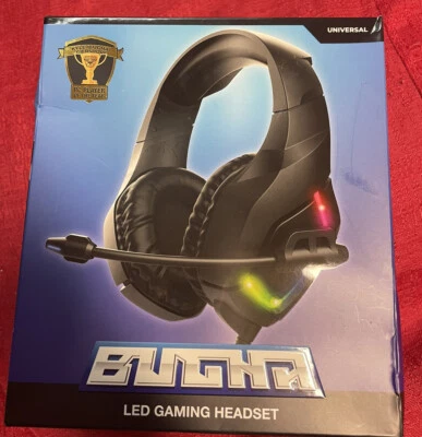 Universal BUGNA Light Up LED Gaming Headset W/ Mic -Pro Gamer Player Of The Year - Image 1 of 3
