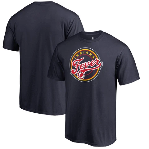 Men's Fanatics Branded Navy Indiana Fever Primary Logo T-Shirt Cover