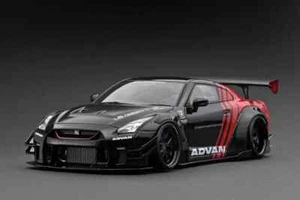 LB-WORKS Nissan GT-R (R35) tipo 2 - Negro/Rojo - 1:18 - Modelo de encendido (IG2345) - Imagen 1 de 2