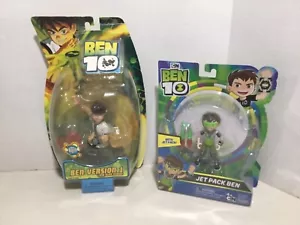 Lot Of 2 Ben 10 Action Figs. Ban Dai Ben Version 1 & Playmates Jet Pack Ben READ - Picture 1 of 15