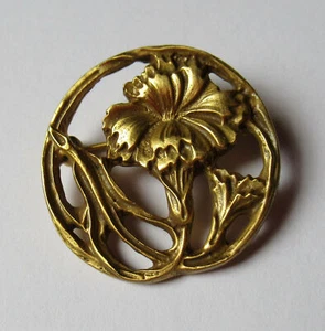 Vintage Alva Blumenblume Garten rosa Pin Brosche - Bild 1 von 2