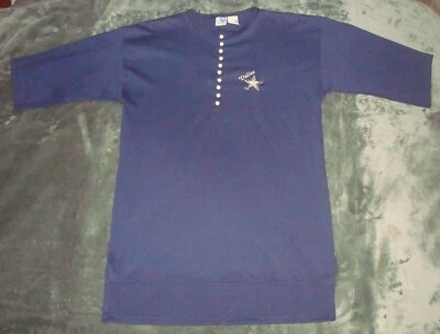 CAMISETA DE COLECCIÓN AÑOS 80 DALLAS COWBOYS AZUL MEDIO NFL FÚTBOL AÑOS 90 AHORA PARA DAMAS MUJERES Foto 1 de 4