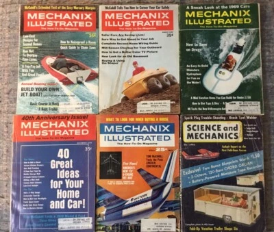 Lot Of 6 Mechanix Illustrated Magazines From 1960-1969 Foto 1 de 4