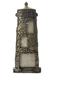 Sixtrees Lighthouse Picture Frame Pewter Metal Photo Holder 3 Slots - Picture 1 of 13