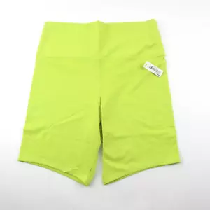 Damen-Yoga-Trainingsshorts ganztägig bequem 9 Zoll Innentasche neongrün 1X - Bild 1 von 11