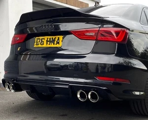 3,8 Zoll Auspuffspitzen für Audi S3 8V - Push Fit - kein Schnitt - schwarz & silber! - Bild 1 von 13