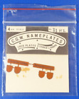CGW BR CLASS 33 ETCHED BRASS NAMEPLATES - TEMPLECOMBE