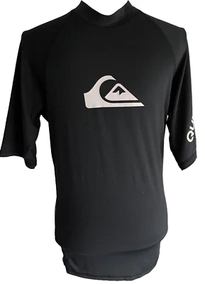 QUICKSILVER Small Men's All Time Short Sleeve Rashguard UPF 50 Sun Protection  - Image 1 of 4