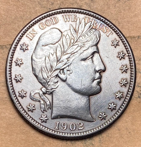 1902 Barber Half Dollar AU/UNC Details Cover