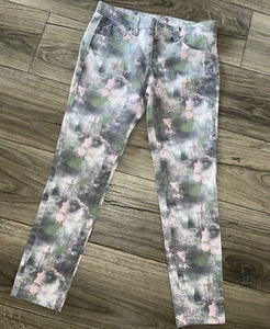 JUSTICE JEGGING SIZE 12.5 1/2 SIMPLY LOW STRETCH DENIM CUTE 3151 pink green gray - Picture 1 of 7