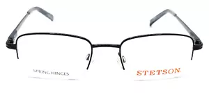 STETSON - 333 021 51/20/140 - NEGRO BRILLANTE - NUEVO Auténtico MARCO GAFAS DE HOMBRE - Imagen 1 de 2