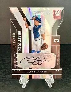 2004 DONRUSS ELITE EXTRA EDITION DRAFT DIE CUT /100 AUTOGRAPH CURTIS THIGPEN - Picture 1 of 2