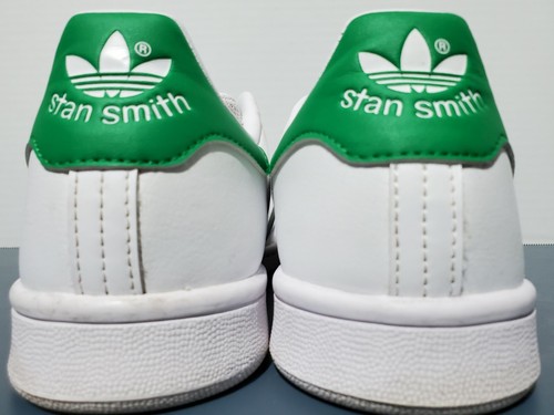 Adidas Stan Smith scarpe in pelle sneakers bianco verde 39 5 EU uomo 6 5 US in ottime condizioni