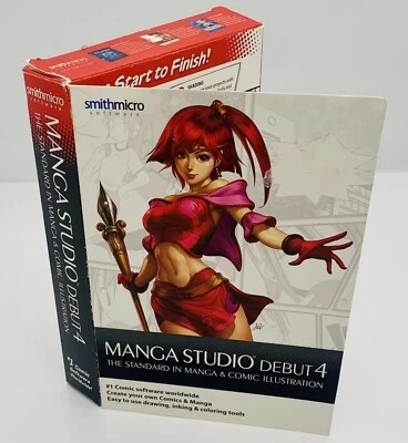 Manga Studio Debut 4 COMPLETE PC & Mac Anime Comic Graphic Novel Cartoon Creator - Image 1 of 4