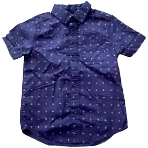 The Children's Place Hemd Jungen Größe 4T Marine Muster Kurzarm Button Down - Bild 1 von 5