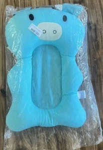 Baby Infant Bath Seat Support Mat Bath Tub Pillow Infant Anti-Slip Soft Blue - Picture 1 of 8