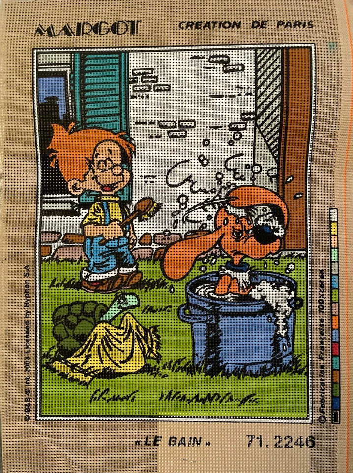 @@@@*** SUPERBE CANEVAS  DE SEG  AVEC REF 40x30 CM - LE BAIN****@@@@ - Photo 1/1