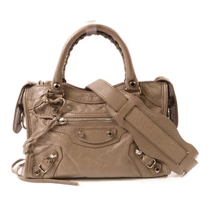 BALENCIAGA SHW Mini City Shoulder Bag 300295 Calfskin Leather - Picture 1 of 15