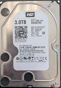 HARD DISK INTERNO 3,5" 3TB WESTERN DIGITAL WDC WD 30 EZRX USATO IN OTTIMO STATO - Foto 1 di 1