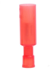 Paquete de 50 terminales de bala hembra aislados de nailon rojo Ga 18-22 AWG de .180" - Imagen 1 de 1
