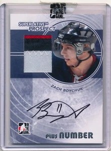 2009-10 ITG Superlative Prospect Plus Number ZACH BOYCHUK Auto Patch RC Rare #/9 - Picture 1 of 2