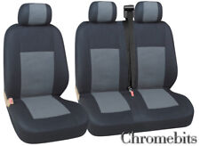 FOR FIAT DUCATO SCUDO IVECO DAILY SEAT COVERS GREY BLACK FABRIC 2+1 NEW