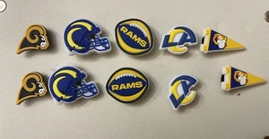 Los Angeles Rams Football Team Charm For Crocs Shoe Charms - 10 Pieces - Picture 1 of 1