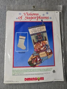 Dimensions Visions of Sugarplums Stocking Kit #8052 Vintage 1986 - Bild 1 von 7