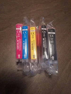 Full Set (5 Cartridges) C-250 XL & C-251 XL Printer Ink Compatible For Canon - Image 1 of 4