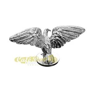 Aquila De Guardabarros En Metal Cromado Altura 8 Cm Con Perno Roscado - Imagen 1 de 2