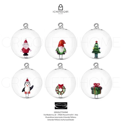 ICHENDORF MILANO Ichendorf Natale 2025 - Christmas Tales - Set 6 Palle/Palline Vetro Assortite